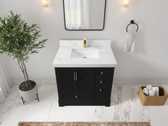 Alys 36 in. W x 22 in. D Center Sink Bathroom Vanity - photo 15