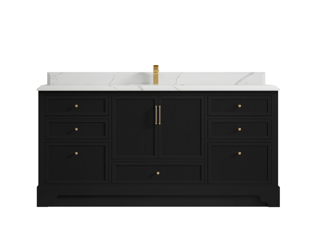 Alys 72 in. W x 22 in. D Single Sink Bathroom Vanity