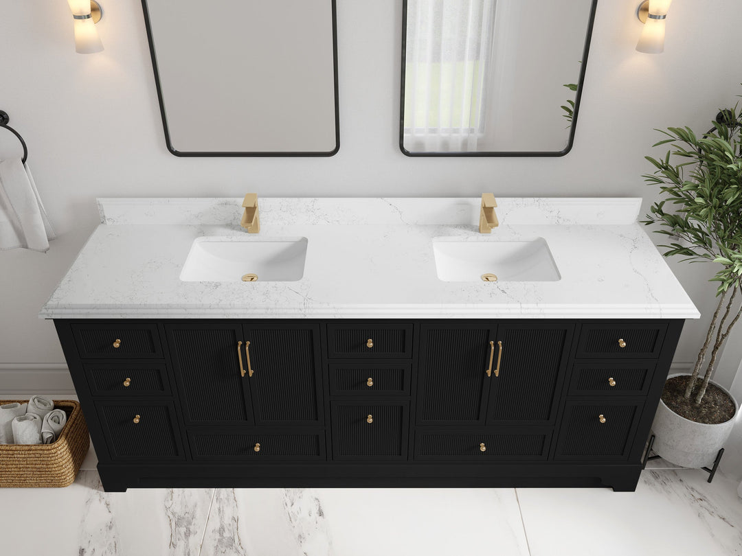 Alys 84 in. W x 22 in. D Double Sink Bathroom Vanity