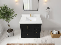 Alys 36 in. W x 22 in. D Center Sink Bathroom Vanity - photo 27