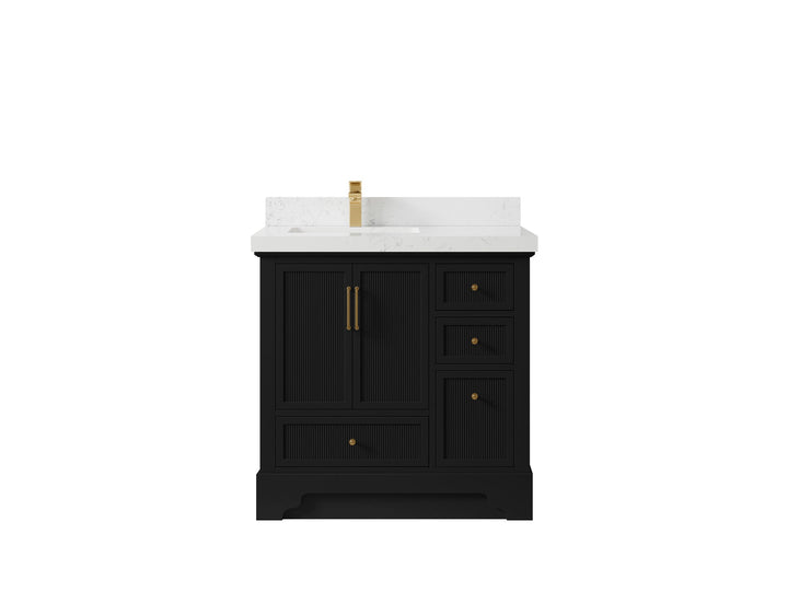 Alys 36 in. W x 22 in. D Left Offset Sink Bathroom Vanity - photo 28