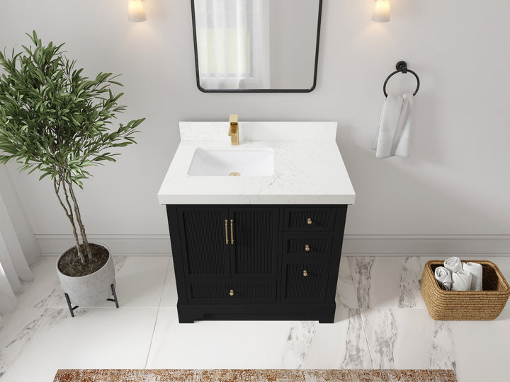 Alys 36 in. W x 22 in. D Left Offset Sink Bathroom Vanity - photo 27