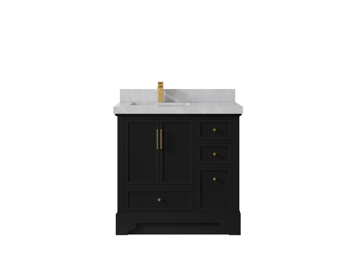 Alys 36 in. W x 22 in. D Left Offset Sink Bathroom Vanity - photo 30