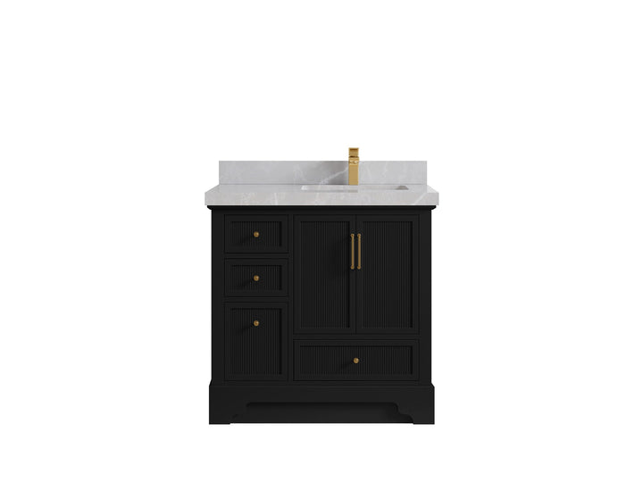 Alys 36 in. W x 22 in. D Right Offset Sink Bathroom Vanity - photo 30
