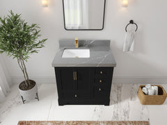 Alys 36 in. W x 22 in. D Left Offset Sink Bathroom Vanity - photo 31