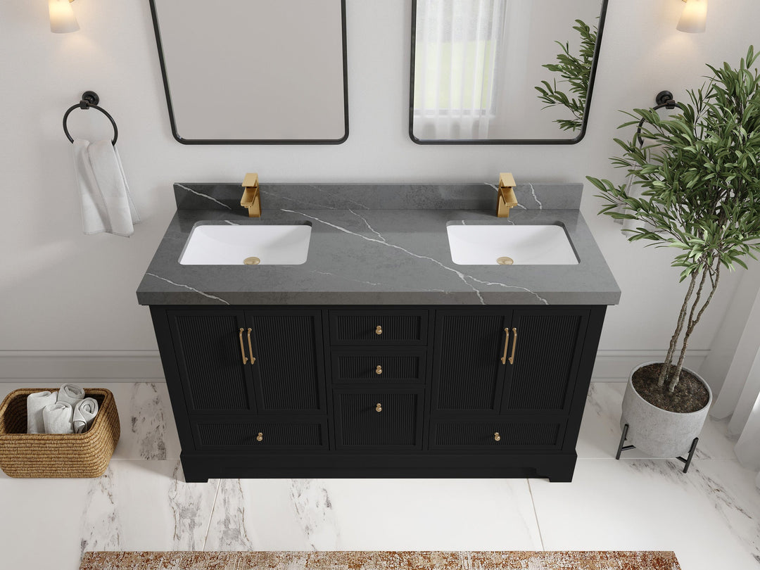 Alys 60 in. W x 22 in. D Double Sink Bathroom Vanity