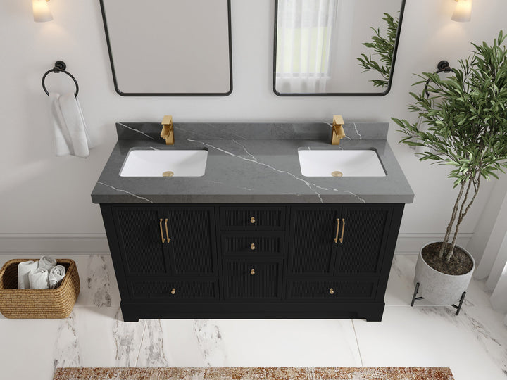 Alys 60 in. W x 22 in. D Double Sink Bathroom Vanity - photo 25