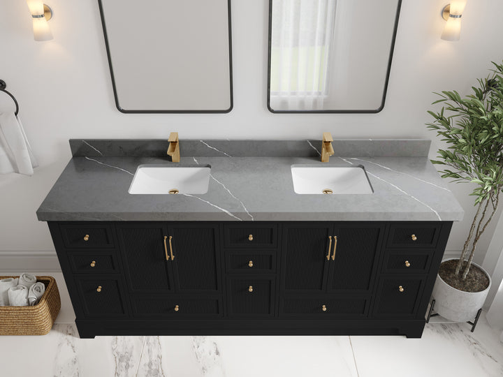 Alys 80 in. W x 22 in. D Double Sink Bathroom Vanity - photo 35
