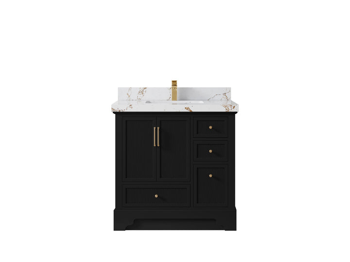 Alys 36 in. W x 22 in. D Center Sink Bathroom Vanity - photo 36