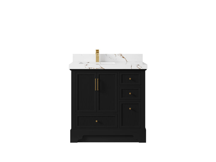 Alys 36 in. W x 22 in. D Left Offset Sink Bathroom Vanity - photo 34