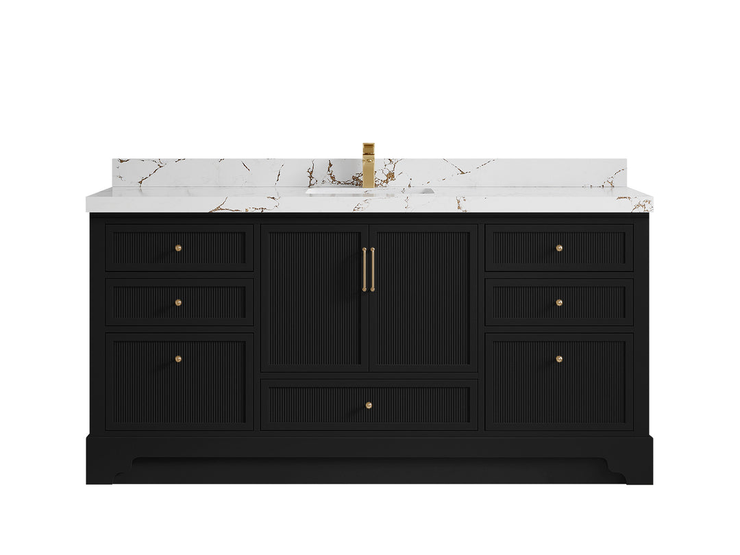 Alys 72 in. W x 22 in. D Single Sink Bathroom Vanity