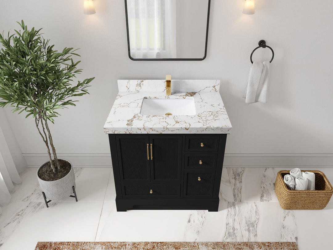 Alys 36 in. W x 22 in. D Center Sink Bathroom Vanity