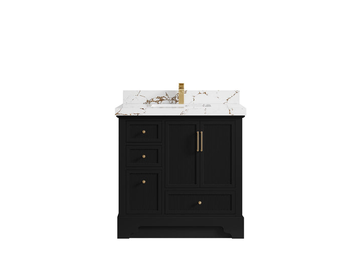 Alys 36 in. W x 22 in. D Center Sink Vanity for Modern Bathrooms - photo 36