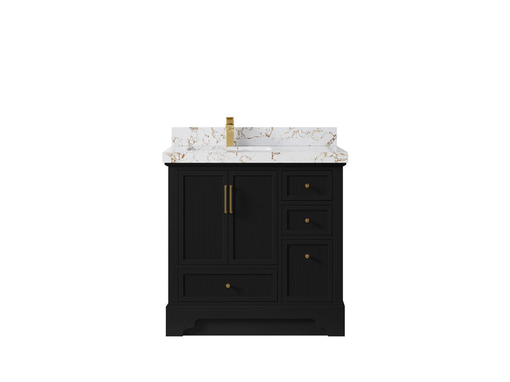 Alys 36 in. W x 22 in. D Left Offset Sink Bathroom Vanity - photo 36