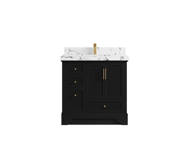 Alys 36 in. W x 22 in. D Center Sink Vanity for Modern Bathrooms - photo 38