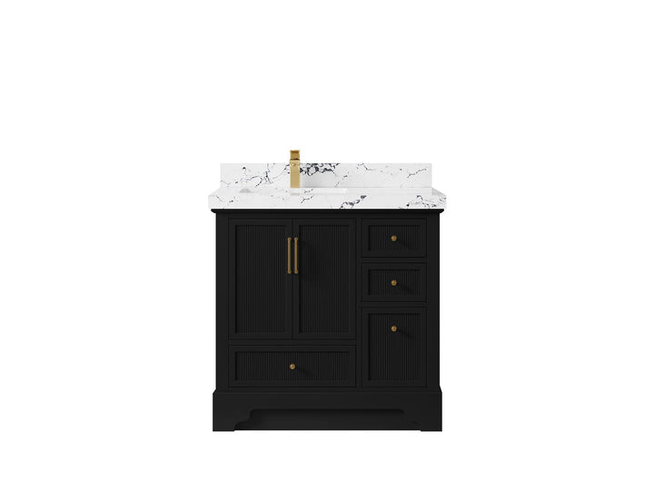 Alys 36 in. W x 22 in. D Left Offset Sink Bathroom Vanity - photo 38