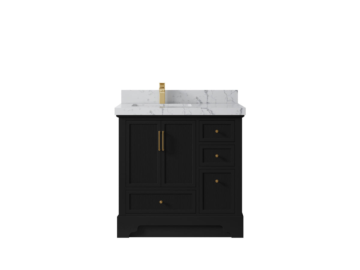 Alys 36 in. W x 22 in. D Left Offset Sink Bathroom Vanity