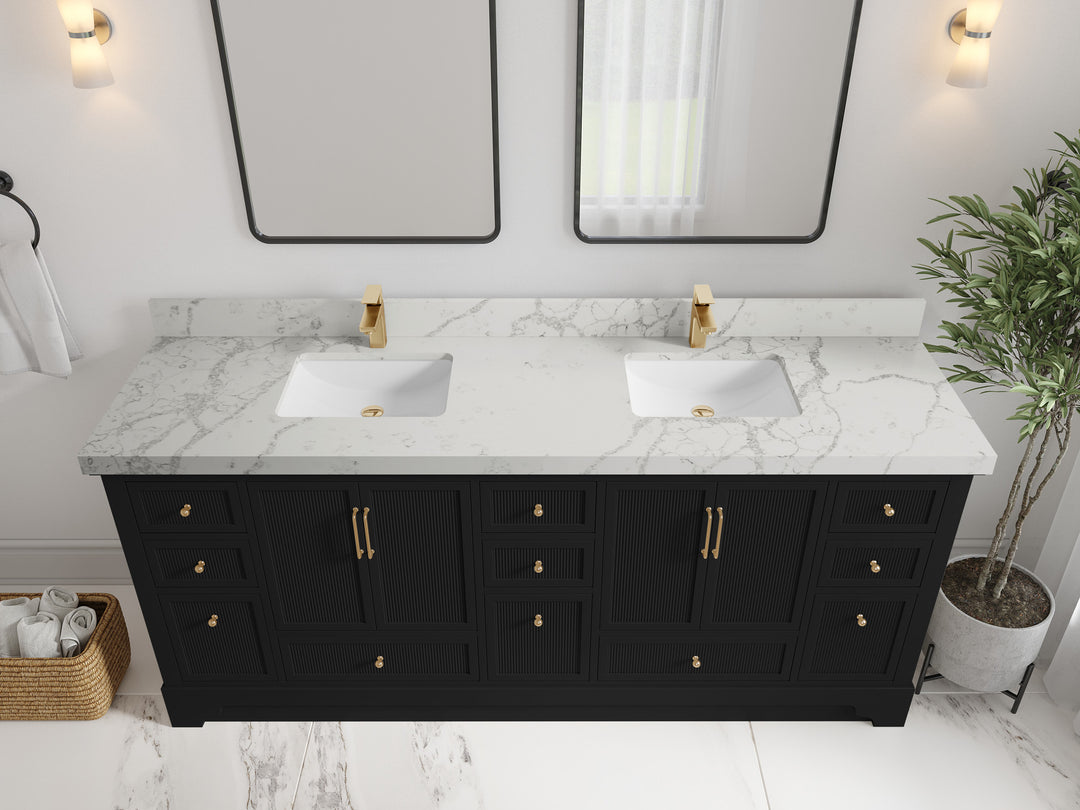 Alys 80 in. W x 22 in. D Double Sink Bathroom Vanity
