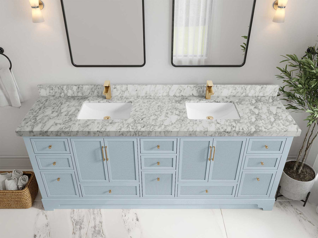 Alys 84 in. W x 22 in. D Double Sink Bathroom Vanity