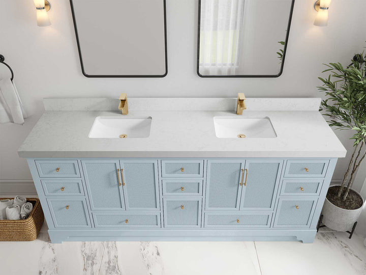 Alys 84 in. W x 22 in. D Double Sink Bathroom Vanity - photo 9