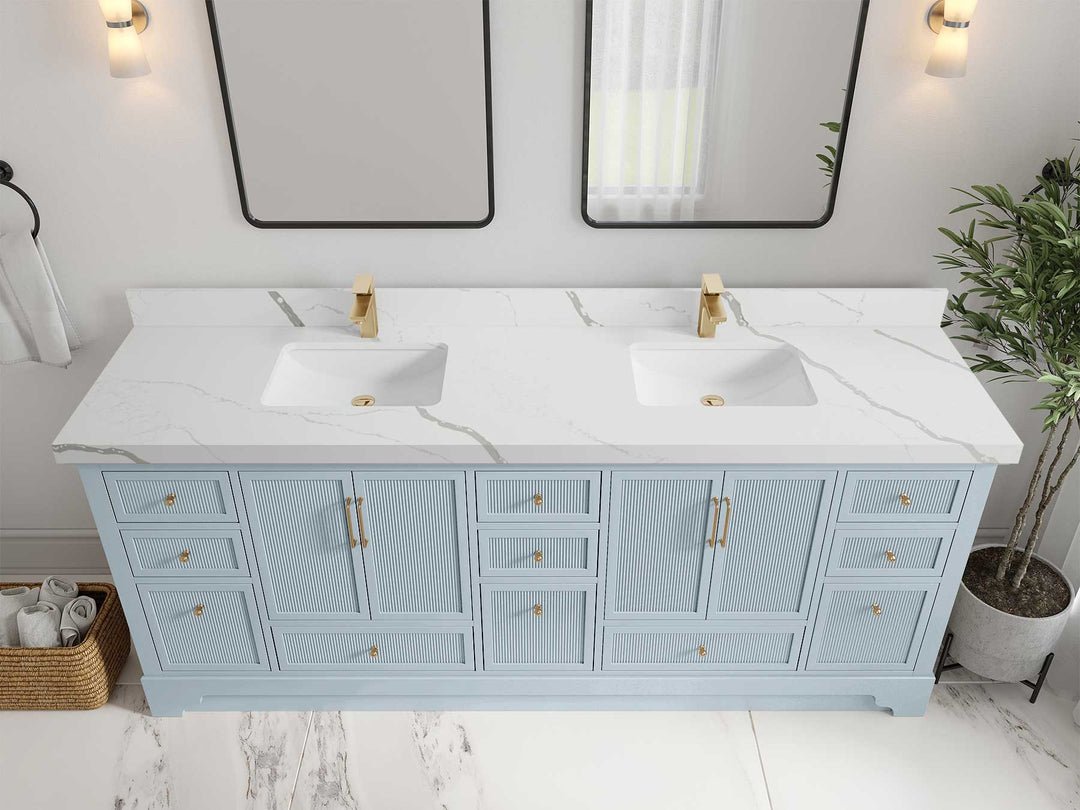 Alys 84 in. W x 22 in. D Double Sink Bathroom Vanity
