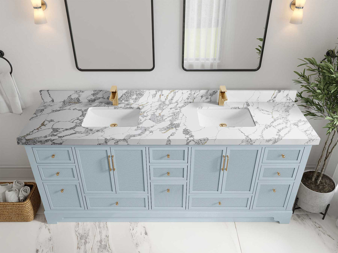Alys 84 in. W x 22 in. D Double Sink Bathroom Vanity