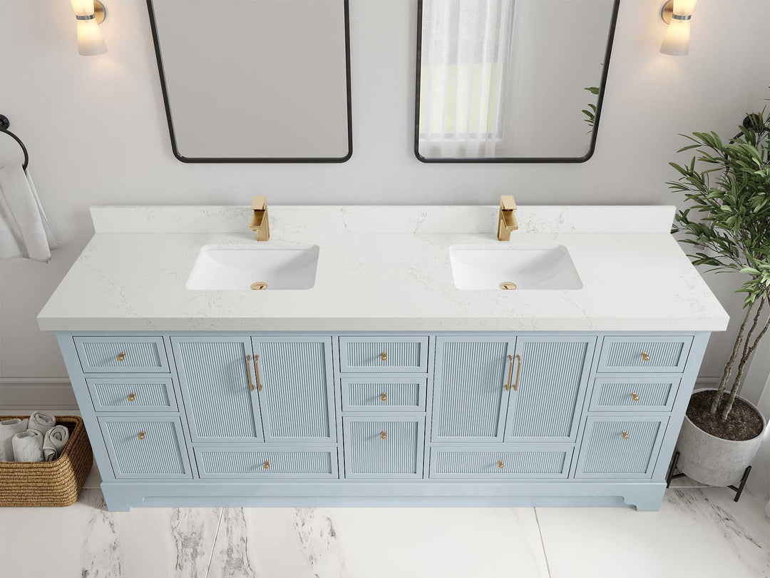 Alys 84 in. W x 22 in. D Double Sink Bathroom Vanity