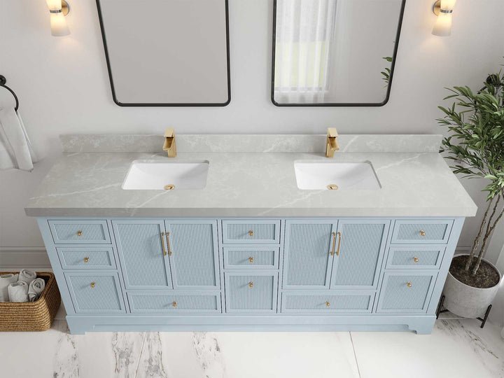 Alys 84 in. W x 22 in. D Double Sink Bathroom Vanity - photo 31