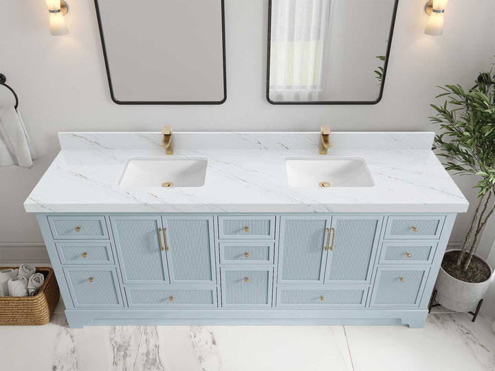 Alys 84 in. W x 22 in. D Double Sink Bathroom Vanity - photo 33