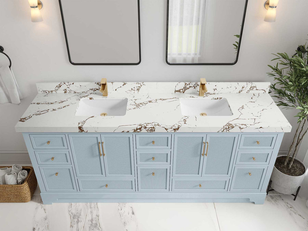 Alys 84 in. W x 22 in. D Double Sink Bathroom Vanity