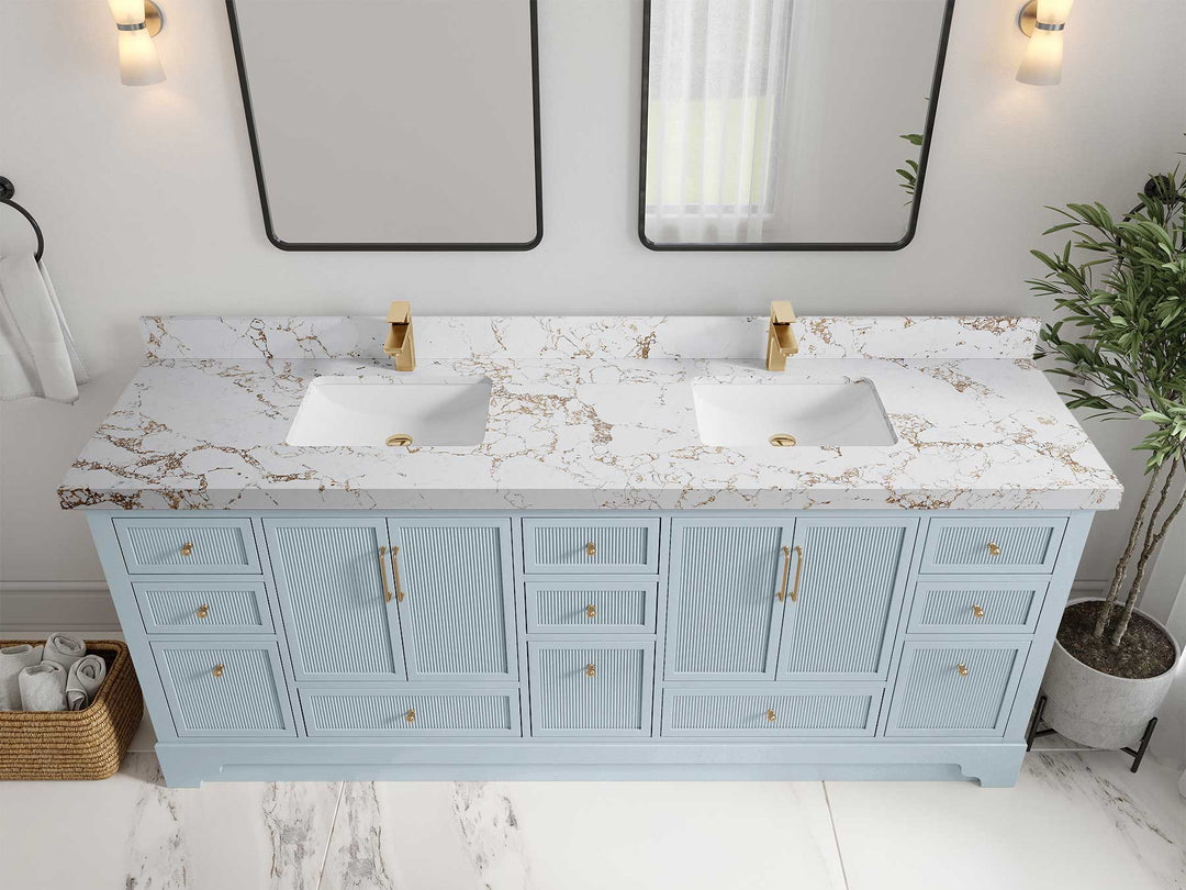 Alys 84 in. W x 22 in. D Double Sink Bathroom Vanity