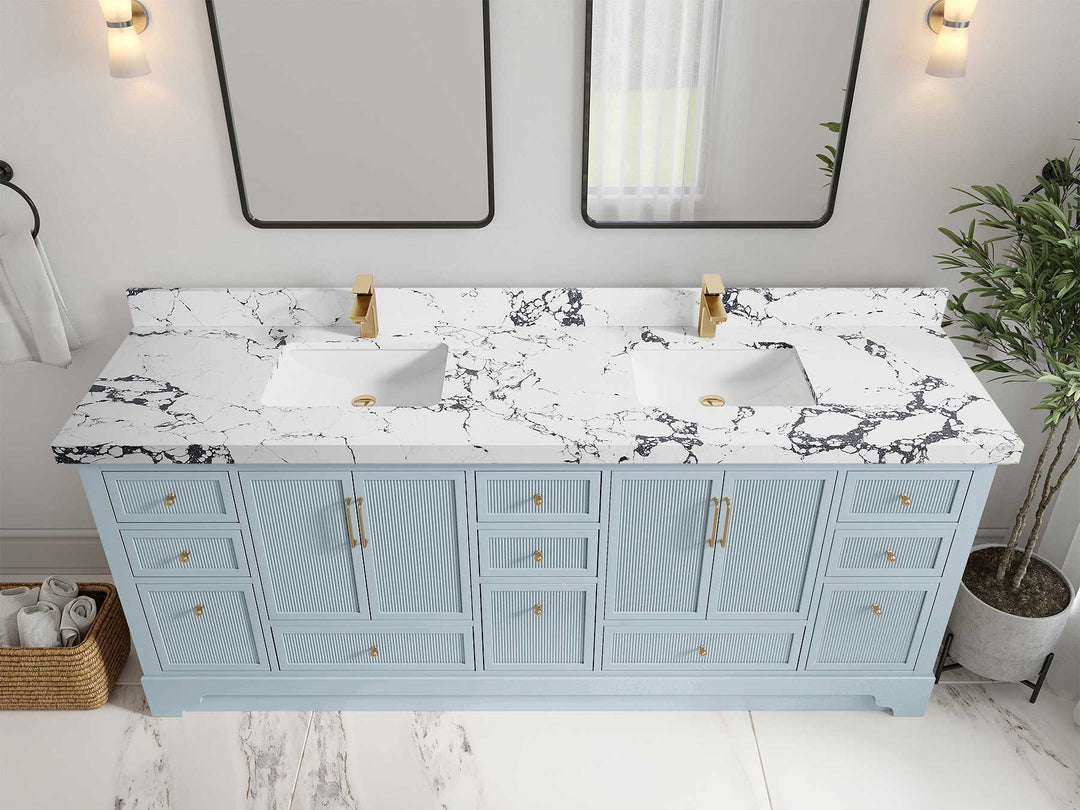 Alys 84 in. W x 22 in. D Double Sink Bathroom Vanity