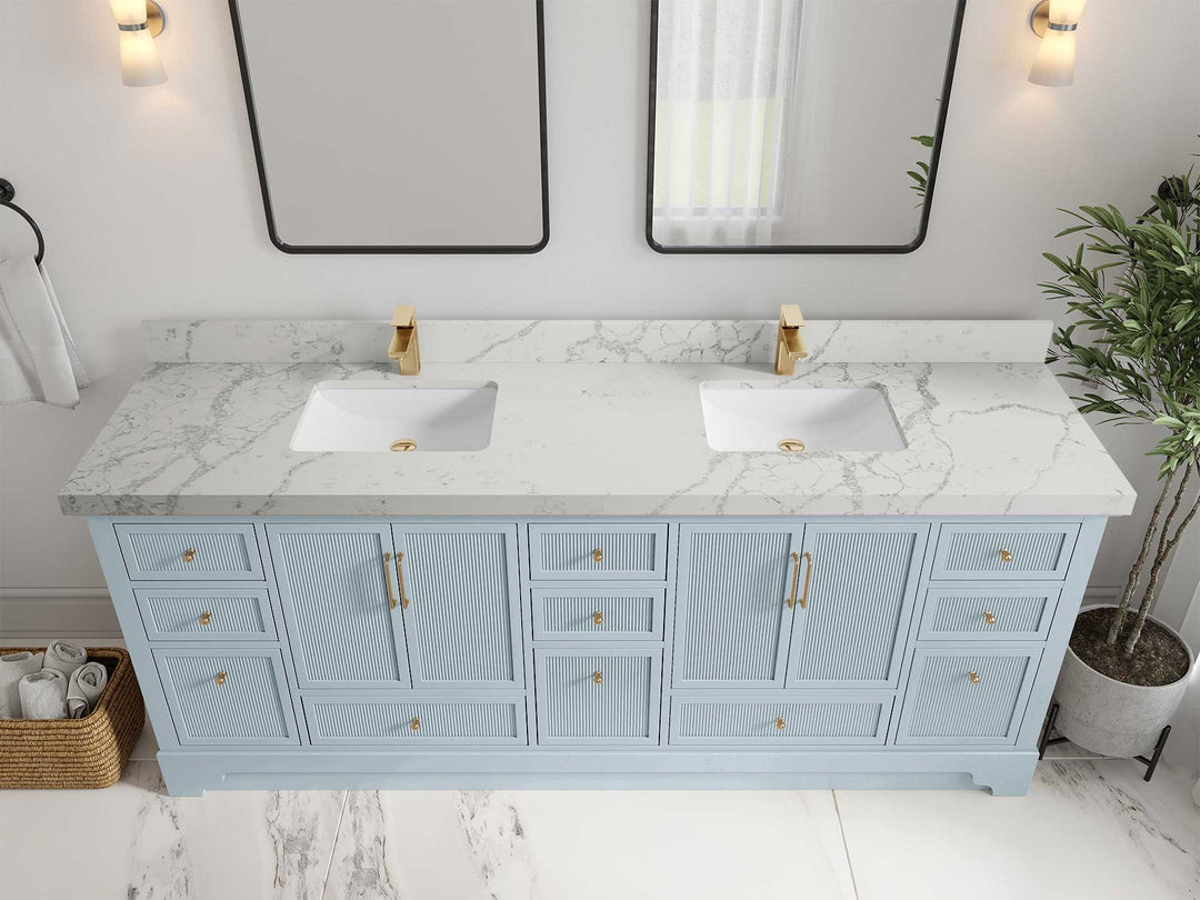 Alys 84 in. W x 22 in. D Double Sink Bathroom Vanity