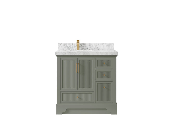 Alys 36 in. W x 22 in. D Left Offset Sink Bathroom Vanity - photo 18