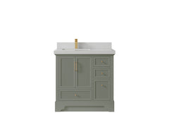Alys 36 in. W x 22 in. D Left Offset Sink Bathroom Vanity - photo 20