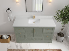 Alys 60 in. W x 22 in. D Single Sink Bathroom Vanity - photo 19