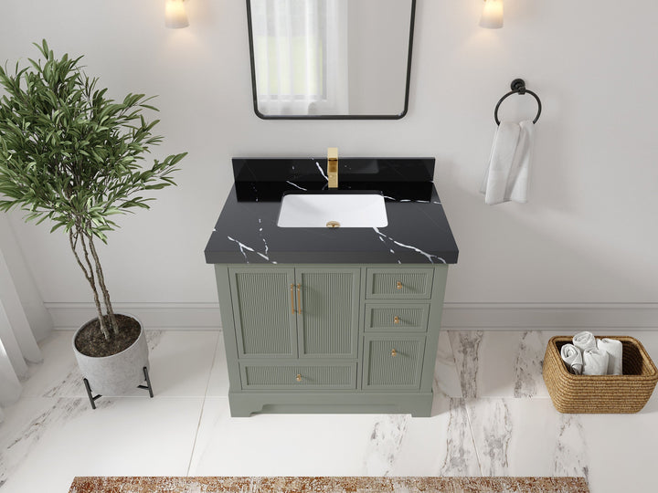 Alys 36 in. W x 22 in. D Center Sink Bathroom Vanity - photo 7