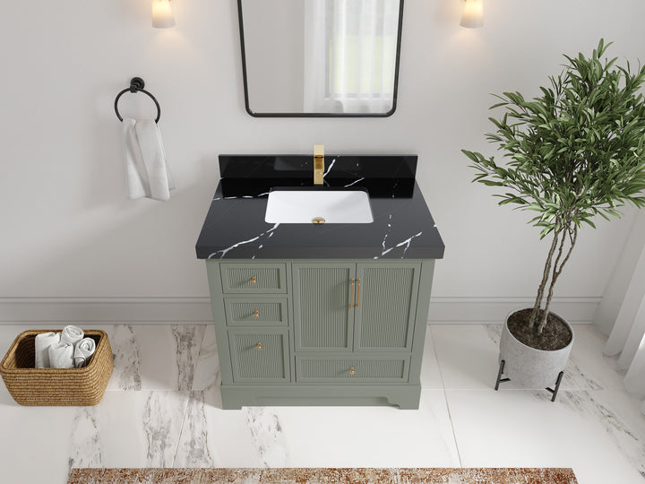 Alys 36 in. W x 22 in. D Center Sink Bathroom Vanity - photo 7