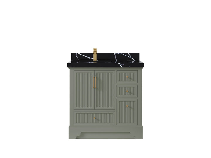 Alys 36 in. W x 22 in. D Left Offset Sink Bathroom Vanity - photo 8