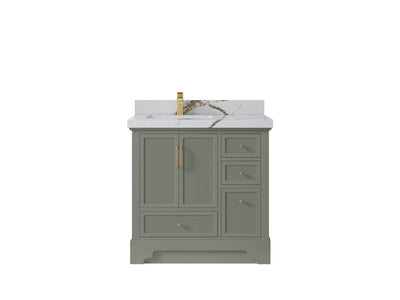 Alys 36 in. W x 22 in. D Left Offset Sink Bathroom Vanity