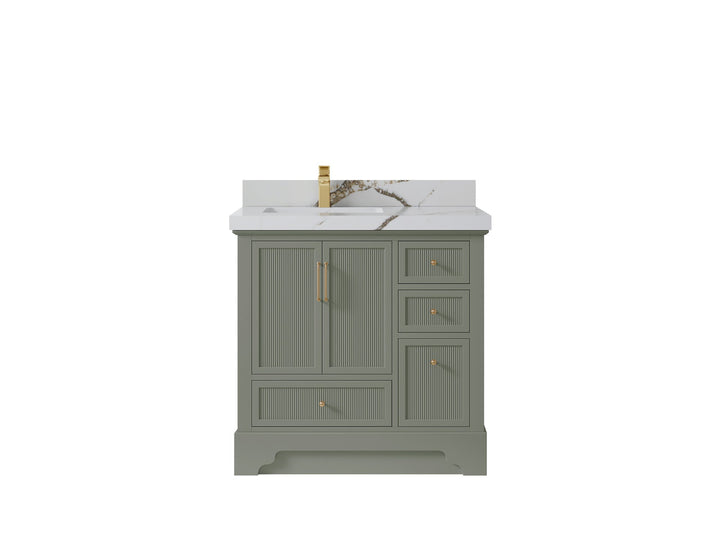 Alys 36 in. W x 22 in. D Left Offset Sink Bathroom Vanity - photo 10
