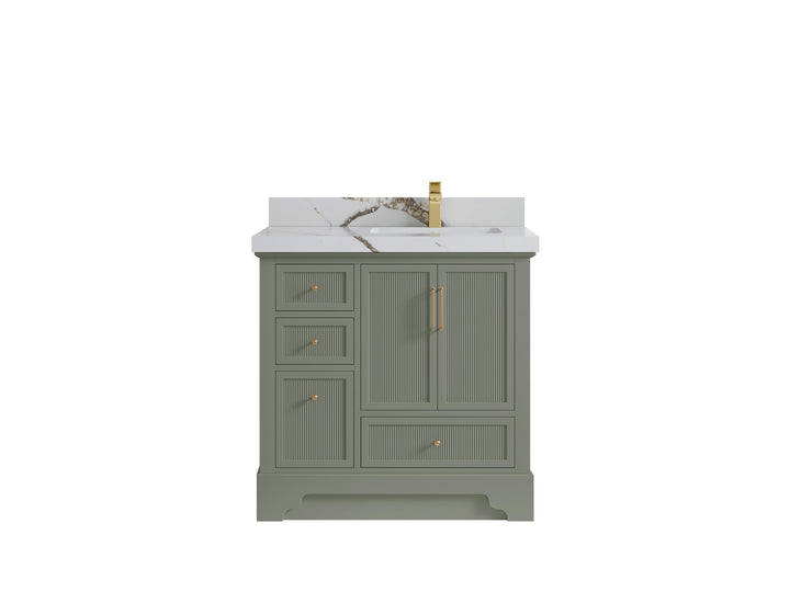 Alys 36 in. W x 22 in. D Right Offset Sink Bathroom Vanity - photo 10
