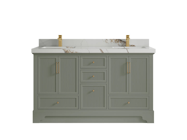 Alys 60 in. W x 22 in. D Double Sink Bathroom Vanity - photo 32