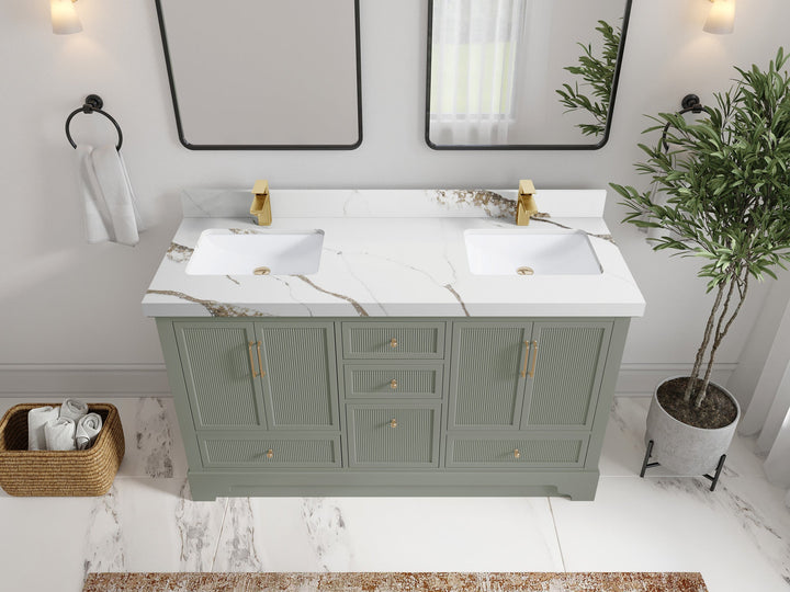 Alys 60 in. W x 22 in. D Double Sink Bathroom Vanity - photo 33