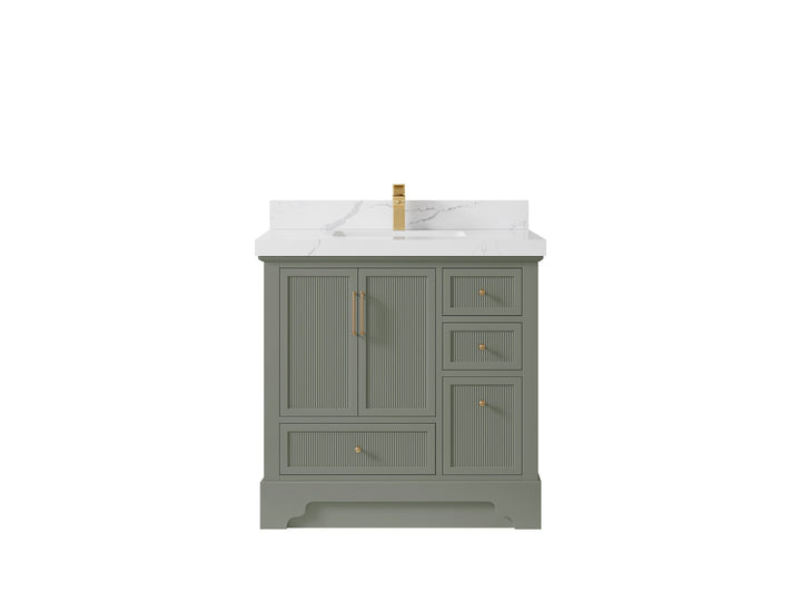 Alys 36 in. W x 22 in. D Center Sink Bathroom Vanity - photo 12