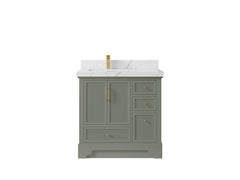 Alys 36 in. W x 22 in. D Left Offset Sink Bathroom Vanity - photo 12