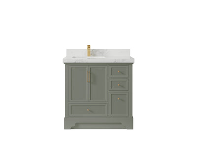 Alys 36 in. W x 22 in. D Left Offset Sink Bathroom Vanity
