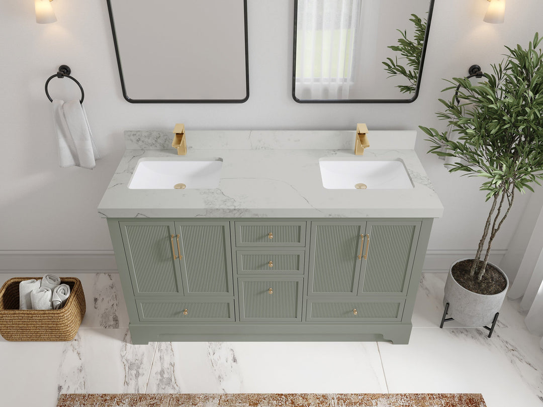 Alys 60 in. W x 22 in. D Double Sink Bathroom Vanity
