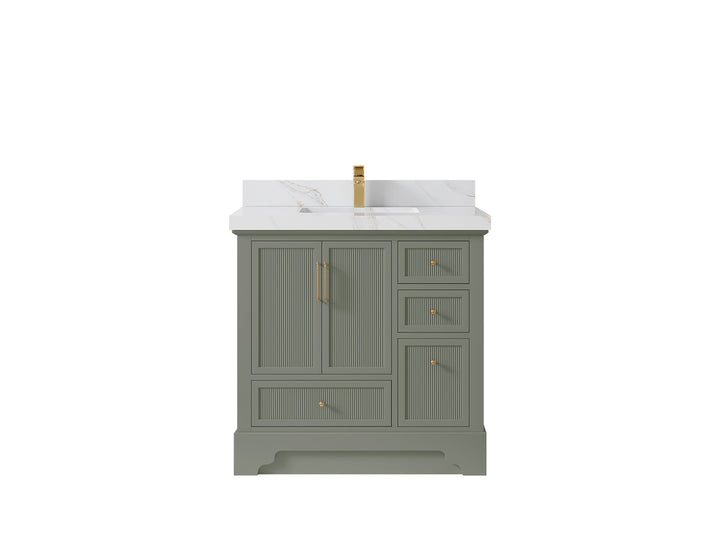 Alys 36 in. W x 22 in. D Center Sink Bathroom Vanity - photo 16