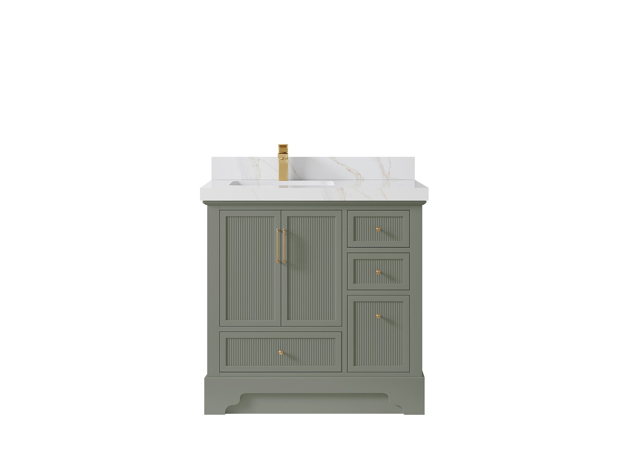 Alys 36 in. W x 22 in. D Left Offset Sink Bathroom Vanity